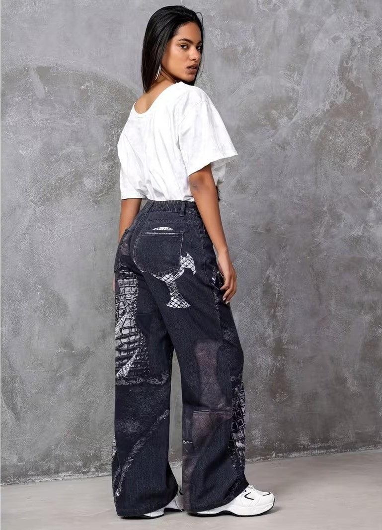 Women's Graphic Wide-Leg Pants