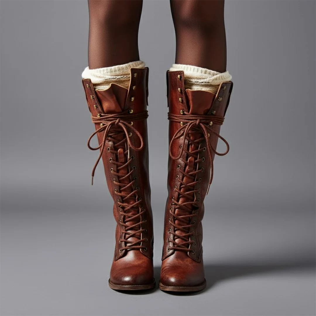 Isla | Women’s Knee-High Lace-Up Boots