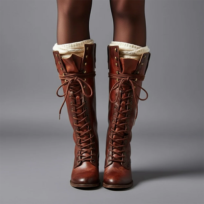 Isla | Women’s Knee-High Lace-Up Boots