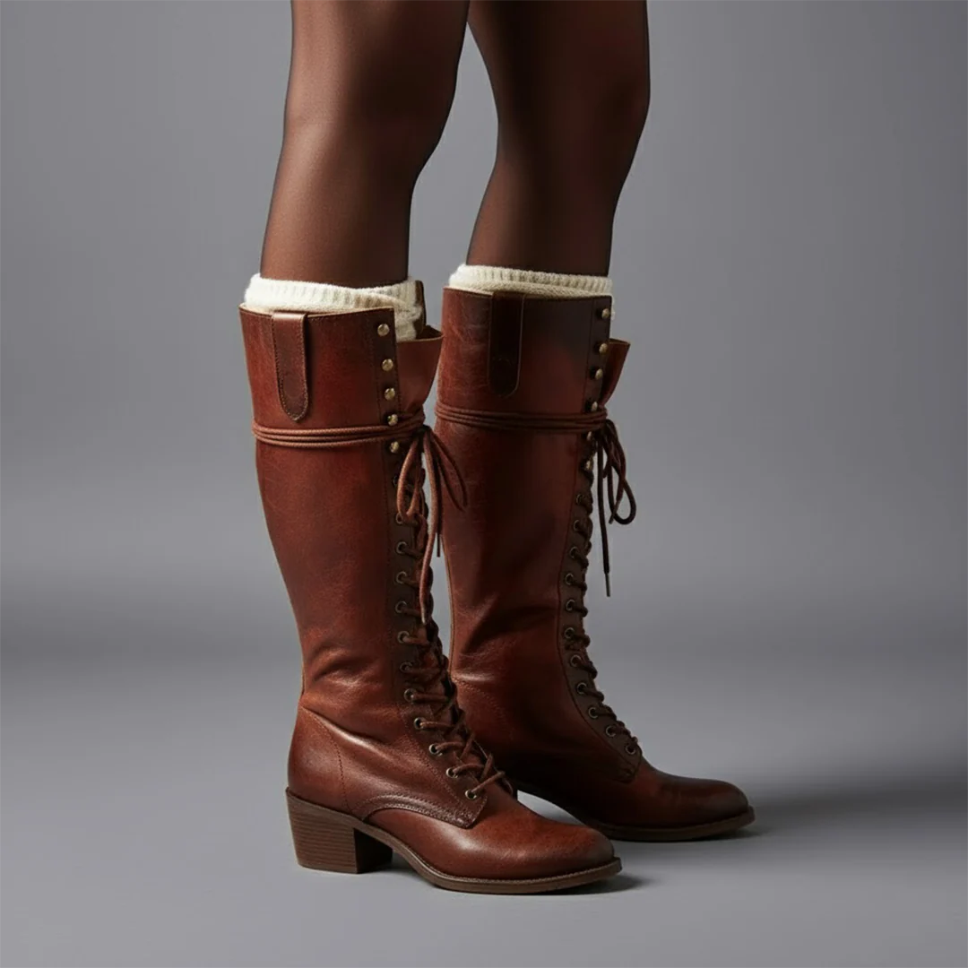 Isla | Women’s Knee-High Lace-Up Boots