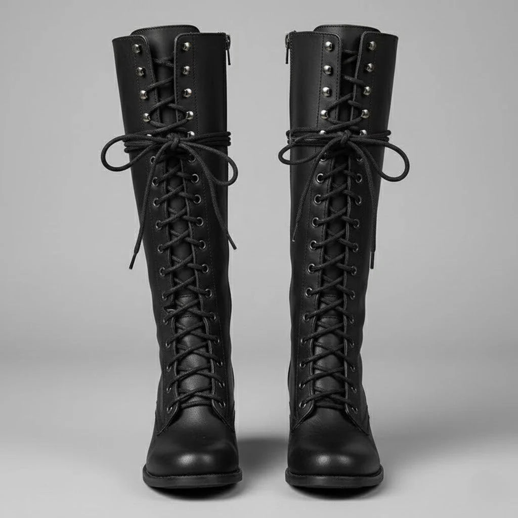 Isla | Women’s Knee-High Lace-Up Boots