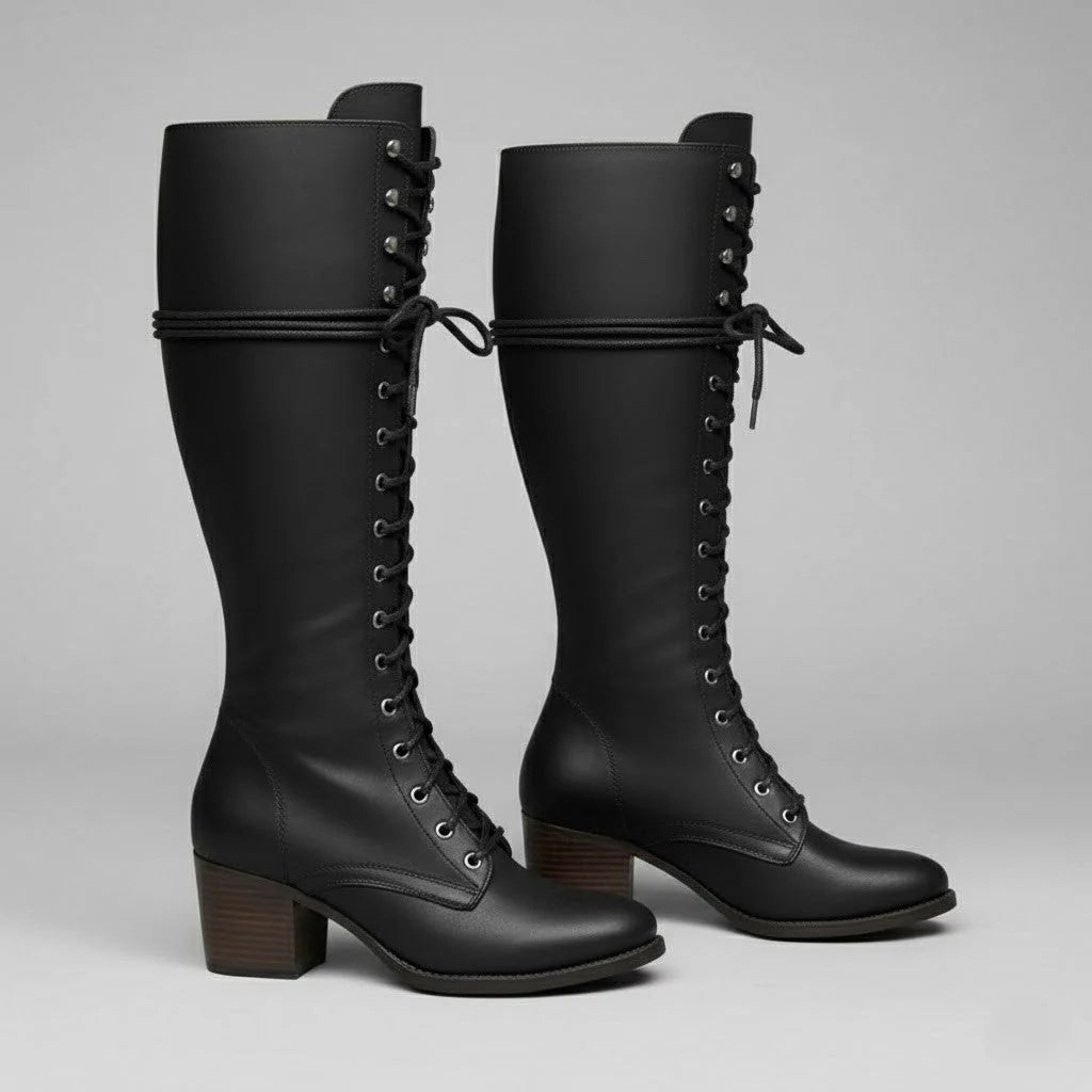 Isla | Women’s Knee-High Lace-Up Boots