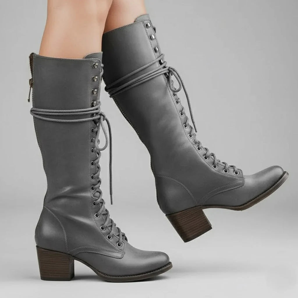 Isla | Women’s Knee-High Lace-Up Boots