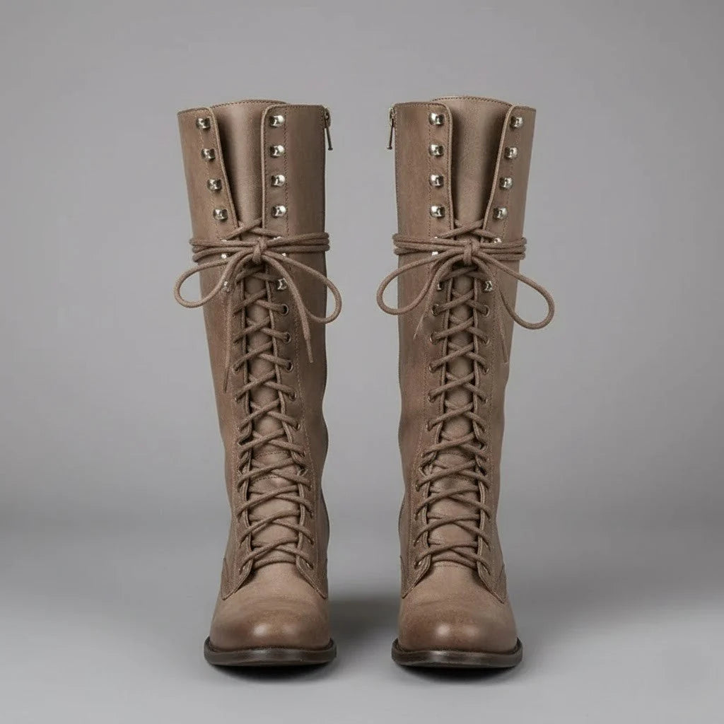 Isla | Women’s Knee-High Lace-Up Boots