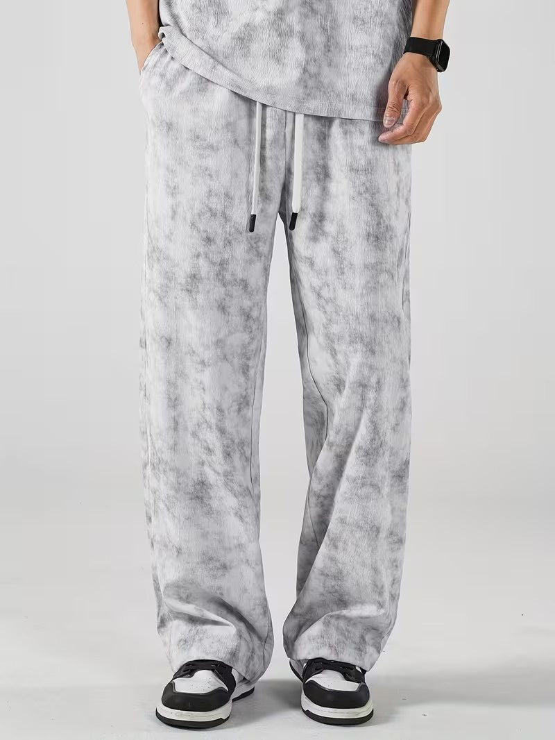 Men's Short-Sleeve T-Shirt and Straight-Leg Pants Set