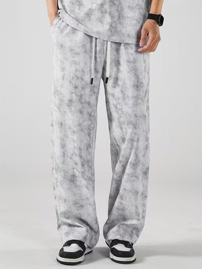 Men's Short-Sleeve T-Shirt and Straight-Leg Pants Set