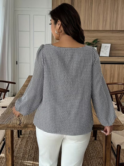 Women’s Checked Long-Sleeve Blouse