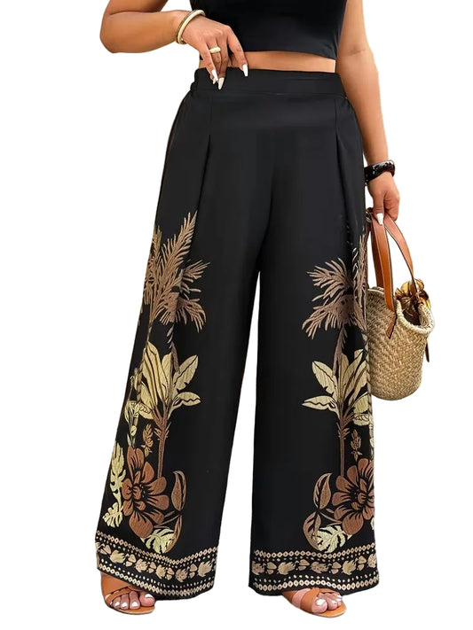 Women's High-Waisted Wide-Leg Pants